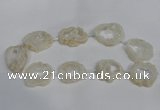 CNG1560 30*35mm - 35*40mm freeform plated druzy agate beads