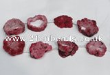 CNG1561 30*35mm - 35*40mm freeform plated druzy agate beads