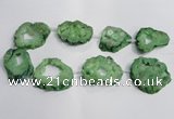 CNG1564 30*40mm - 40*50mm freeform plated druzy agate beads