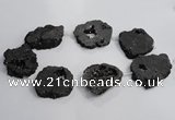 CNG1565 30*40mm - 40*50mm freeform plated druzy agate beads