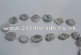 CNG1570 15*20mm - 20*25mm freeform plated druzy agate beads