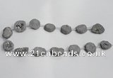 CNG1571 15*20mm - 20*25mm freeform plated druzy agate beads