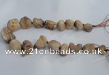 CNG1576 18*25mm - 20*30mm nuggets plated druzy agate beads