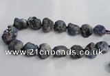 CNG1578 18*25mm - 20*30mm nuggets plated druzy agate beads