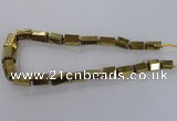 CNG1580 15.5 inches 10*15mm - 18*20mm nuggets plated quartz beads