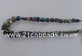 CNG1583 15.5 inches 8*12mm - 12*20mm nuggets plated quartz beads