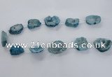 CNG1586 15.5 inches 15*20mm - 20*30mm freeform plated druzy agate beads