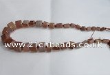 CNG1591 15.5 inches 8*12mm - 12*20mm nuggets plated quartz beads