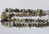 CNG1598 15.5 inches 10*14mm - 15*20mm nuggets green garnet beads