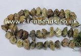 CNG1599 15.5 inches 15*20mm - 20*25mm nuggets green garnet beads