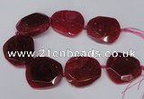 CNG1605 15.5 inches 45*50mm faceted freeform agate beads