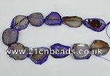 CNG1612 15.5 inches 25*35mm - 30*45mm freeform agate gemstone beads