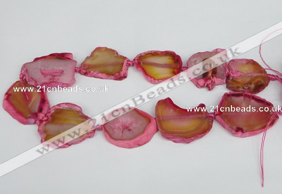 CNG1613 15.5 inches 25*35mm - 30*45mm freeform agate gemstone beads