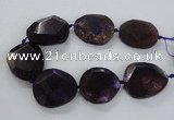 CNG1629 15.5 inches 40*45mm - 45*50mm faceted freeform agate beads