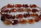 CNG1634 15.5 inches 25*35mm - 25*40mm faceted freeform agate beads