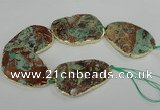 CNG1636 8 inches 40*45mm - 45*55mm freeform ocean agate beads