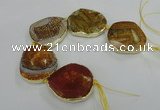 CNG1637 8 inches 40*45mm - 45*50mm freeform agate beads