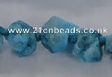 CNG1641 15.5 inches 13*18mm - 18*25mm nuggets plated druzy agate beads
