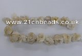 CNG1644 15.5 inches 18*25mm - 22*30mm nuggets plated druzy agate beads