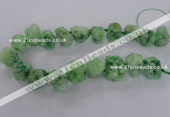 CNG1646 15.5 inches 18*25mm - 22*30mm nuggets plated druzy agate beads