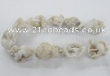 CNG1647 15.5 inches 22*30mm - 25*45mm nuggets plated druzy agate beads