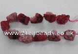 CNG1649 15.5 inches 22*30mm - 25*45mm nuggets plated druzy agate beads