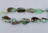 CNG1655 15.5 inches 20*30mm - 30*35mm freeform australia chrysoprase beads