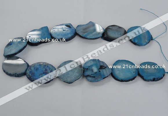 CNG1657 15.5 inches 25*30mm - 30*35mm freeform druzy agate beads