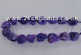 CNG1665 15.5 inches 18*25mm - 22*30mm nuggets plated druzy agate beads