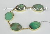 CNG1678 8 inches 20*25mm - 22*30mm freeform Australia chrysoprase beads