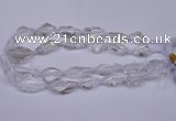 CNG1700 15.5 inches 15*20mm - 18*35mm nuggets white crystal beads