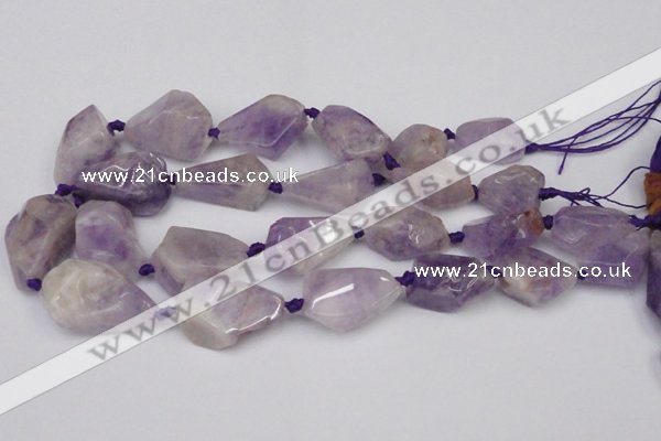 CNG1706 15.5 inches 15*20mm - 18*35mm nuggets lavender amethyst beads