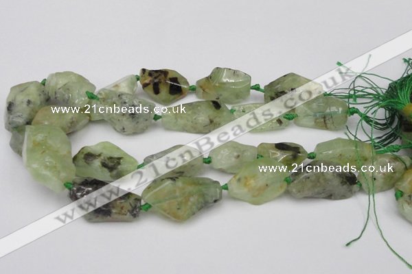 CNG1709 15.5 inches 15*20mm - 18*35mm nuggets prehnite beads