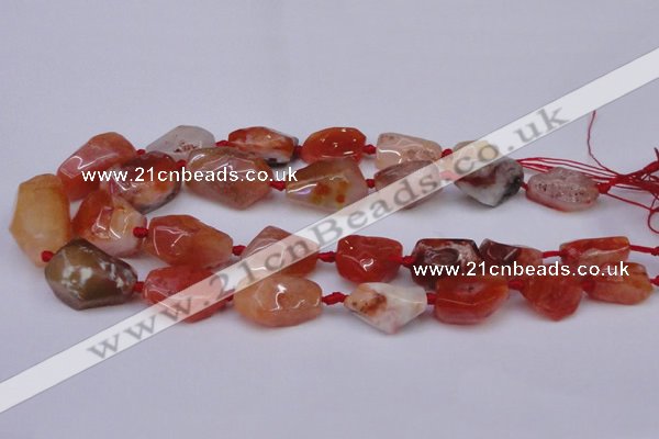 CNG1711 15.5 inches 15*20mm - 20*30mm nuggets red agate beads