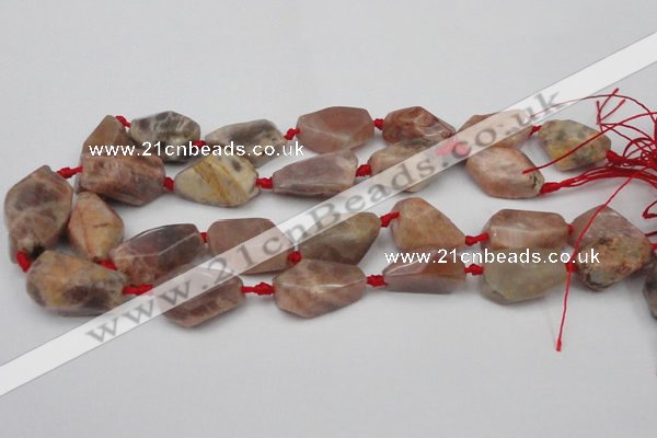 CNG1714 15.5 inches 15*20mm - 20*30mm nuggets sunstone beads