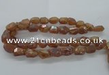 CNG1798 13*18mm - 15*20mm faceted nuggets plated quartz beads