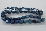 CNG1803 13*18mm - 15*20mm faceted nuggets plated quartz beads