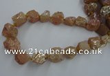 CNG1807 15.5 inches 15*20mm - 20*25mm nuggets plated rose quartz beads