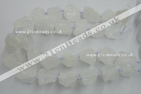 CNG1820 15.5 inches 20*25mm - 25*30mm nuggets white crystal beads