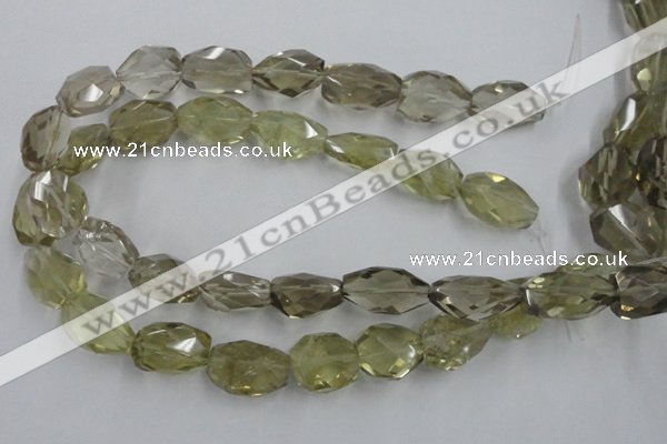 CNG1827 15.5 inches 15*20mm - 18*25mm faceted nuggets lemon quartz beads