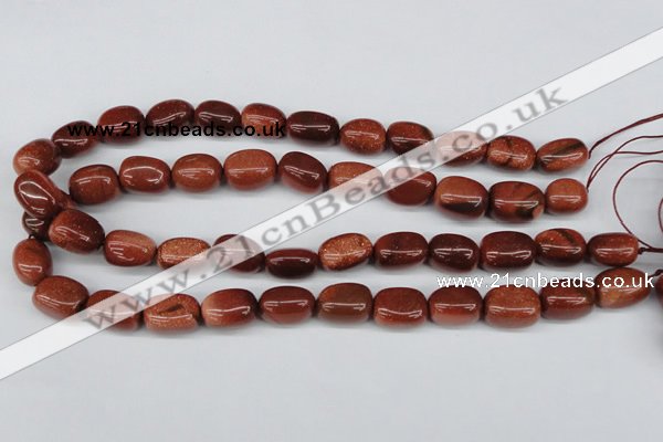 CNG19 15.5 inches 12*17mm nuggets goldstone gemstone beads