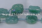 CNG2003 15.5 inches 8*12mm - 10*15mm nuggets plated quartz beads