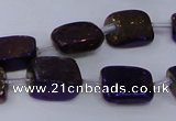 CNG2005 15.5 inches 8*12mm - 10*15mm nuggets plated quartz beads