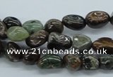 CNG201 15.5 inches 8*10mm nuggets rainbow agate gemstone beads