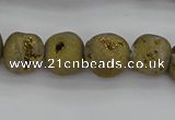 CNG2011 15.5 inches 8*10mm - 10*14mm nuggets plated druzy agate beads