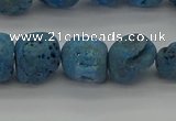 CNG2015 15.5 inches 8*10mm - 10*14mm nuggets plated druzy agate beads