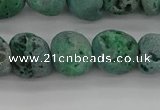 CNG2016 15.5 inches 8*10mm - 10*14mm nuggets plated druzy agate beads