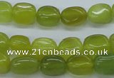 CNG204 15.5 inches 8-9mm*10-12mm nuggets Korean jade gemstone beads