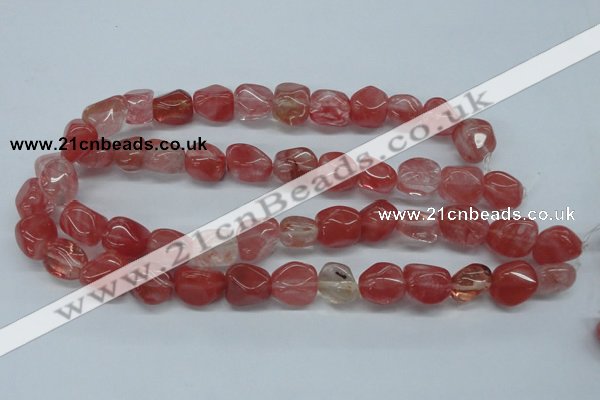 CNG205 15.5 inches 12-4mm*16-18mm nuggets cherry quartz beads
