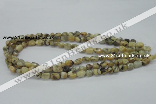 CNG207 15.5 inches 7*9mm nuggets feldspar gemstone beads